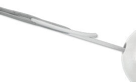 Up-close picture of a needle going through a bead